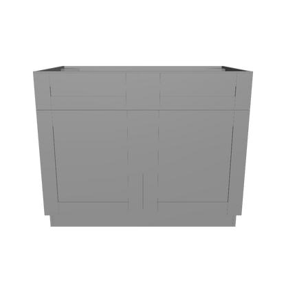 Sink Base Kitchen Cabinet SB42 Colonial Gray LessCare 42 in. width 34.5 in. height 24 in. depth