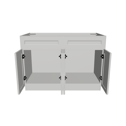 Sink Base Kitchen Cabinet SB48 Milan Pearl 48 in. width 34.5 in. height 24 in. depth