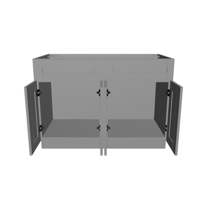 Sink Base Kitchen Cabinet SB48 Colonial Gray LessCare 48 in. width 34.5 in. height 24 in. depth