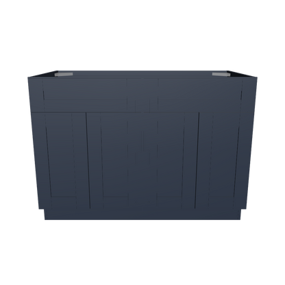 Sink Base Kitchen Cabinet SB48 Danbury Blue LessCare 48 in. width 34.5 in. height 24 in. depth