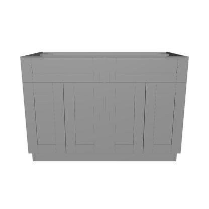 Sink Base Kitchen Cabinet SB48 Colonial Gray LessCare 48 in. width 34.5 in. height 24 in. depth