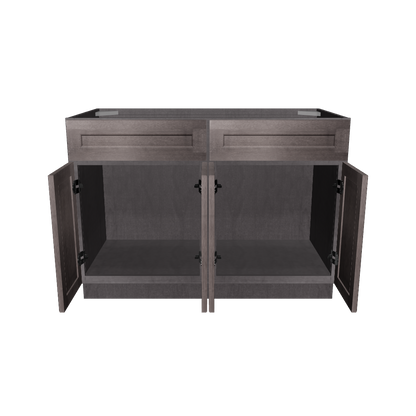 Sink Base Kitchen Cabinet SB48 Milan Slate 48 in. width 34.5 in. height 24 in. depth