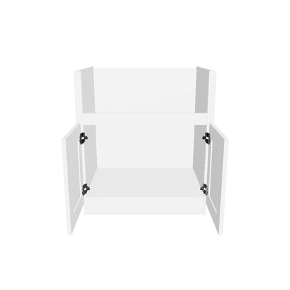 Farmhouse Sink Base Cabinet SBF30 Alpina White LessCare 30 in. width