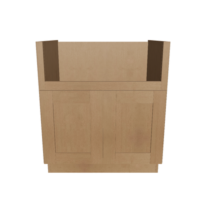 30"W Farmhouse Sink Base Cabinet Shaker Toffee