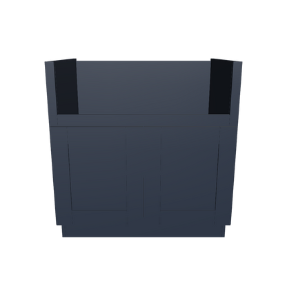 Farmhouse Sink Base Cabinet SBF33 Danbury Blue LessCare 33 in. width
