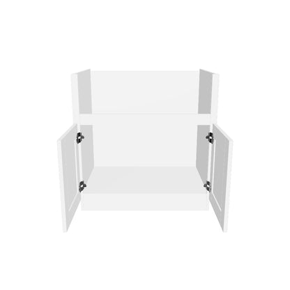 Farmhouse Sink Base Cabinet SBF33 Alpina White LessCare 33 in. width