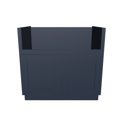 Farmhouse Sink Base Cabinet SBF36 Danbury Blue LessCare 36 in. width