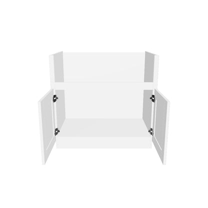Farmhouse Sink Base Cabinet SBF36 Alpina White LessCare 36 in. width