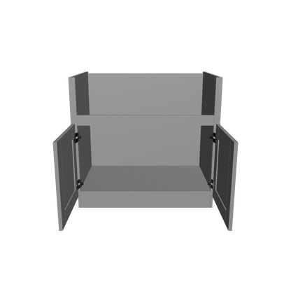 Farmhouse Sink Base Cabinet SBF36 Colonial Gray LessCare 36 in. width