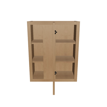 Square Corner Wall Blind Reversible Kitchen Cabinet SC2430 Shaker Toffee LessCare 24 in. width 30 in. height 12 in. depth