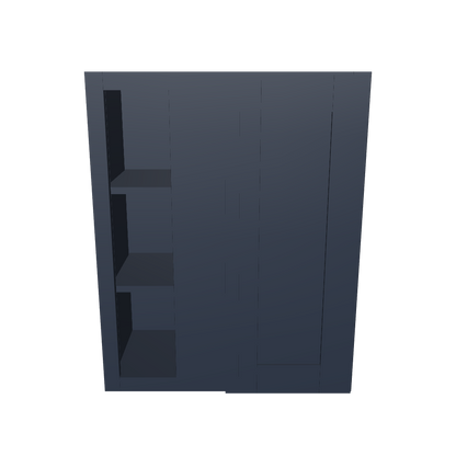 Square Corner Wall Blind Reversible Kitchen Cabinet SC2430 Danbury Blue LessCare 24 in. width 30 in. height 12 in. depth