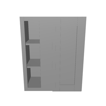 Square Corner Wall Blind Reversible Kitchen Cabinet SC2430 Colonial Gray LessCare 24 in. width 30 in. height 12 in. depth