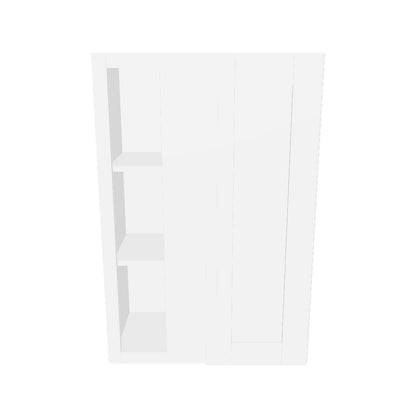 Square Corner Wall Blind Reversible Kitchen Cabinet SC2436 Alpina White LessCare 24 in. width 36 in. height 12 in. depth