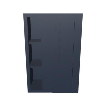 Square Corner Wall Blind Reversible Kitchen Cabinet SC2436 Danbury Blue LessCare 24 in. width 36 in. height 12 in. depth
