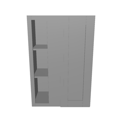 Square Corner Wall Blind Reversible Kitchen Cabinet SC2436 Colonial Gray LessCare 24 in. width 36 in. height 12 in. depth