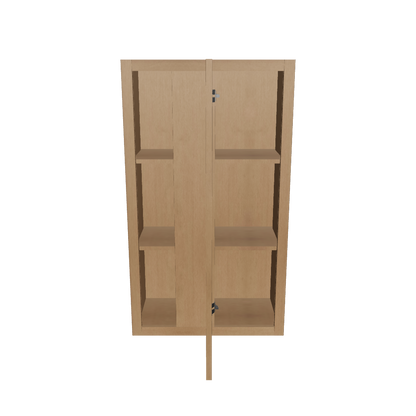 Square Corner Wall Blind Reversible Kitchen Cabinet SC2442 Shaker Toffee LessCare 24 in. width 42 in. height 12 in. depth