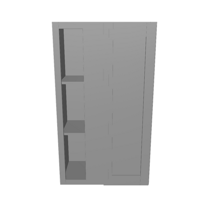 Square Corner Wall Blind Reversible Kitchen Cabinet SC2442 Colonial Gray LessCare 24 in. width 42 in. height 12 in. depth