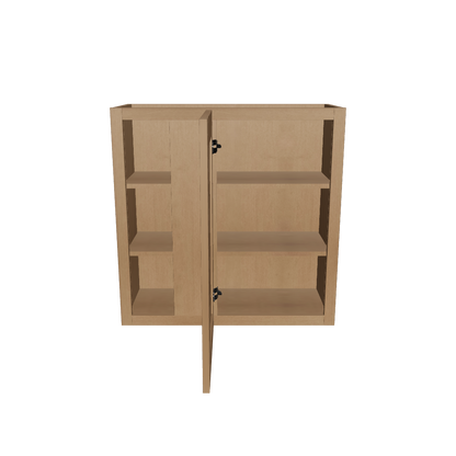 Square Corner Wall Blind Reversible Kitchen Cabinet SC3030 Shaker Toffee LessCare 30 in. width 30 in. height 12 in. depth