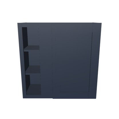 Square Corner Wall Blind Reversible Kitchen Cabinet SC3030 Danbury Blue LessCare 30 in. width 30 in. height 12 in. depth
