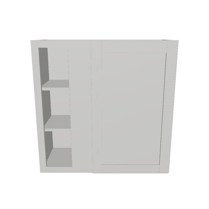 Square Corner Wall Blind Reversible Kitchen Cabinet SC3030 Milan Pearl 30 in. width 30 in. height 12 in. depth