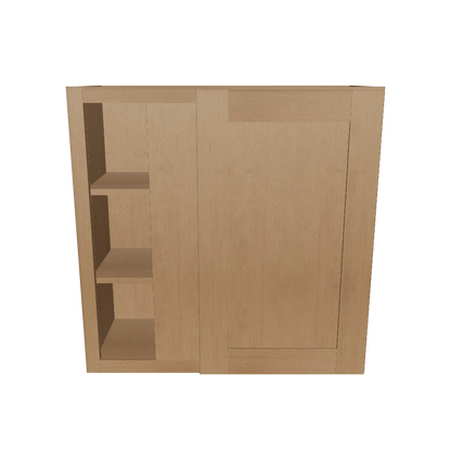 Square Corner Wall Blind Reversible Kitchen Cabinet SC3030 Shaker Toffee LessCare 30 in. width 30 in. height 12 in. depth