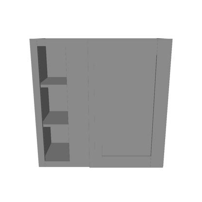 Square Corner Wall Blind Reversible Kitchen Cabinet SC3030 Colonial Gray LessCare 30 in. width 30 in. height 12 in. depth