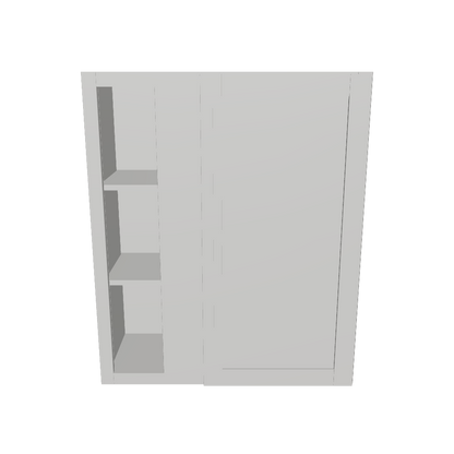 Square Corner Wall Blind Reversible Kitchen Cabinet SC3036 Milan Pearl 30 in. width 36 in. height 12 in. depth