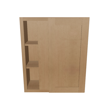 Square Corner Wall Blind Reversible Kitchen Cabinet SC3036 Shaker Toffee LessCare 30 in. width 36 in. height 12 in. depth