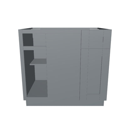Blind Corner Base Kitchen Cabinet SCB36 Colonial Gray LessCare 36 in. width 34.5 in. height 24 in. depth