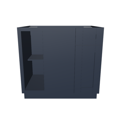 Blind Corner Base Kitchen Cabinet SCB36 Danbury Blue LessCare 36 in. width 34.5 in. height 24 in. depth