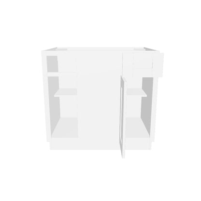 Blind Corner Base Kitchen Cabinet SCB36 Alpina White LessCare 36 in. width 34.5 in. height 24 in. depth