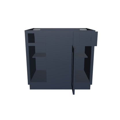 Blind Corner Base Kitchen Cabinet SCB36 Danbury Blue LessCare 36 in. width 34.5 in. height 24 in. depth