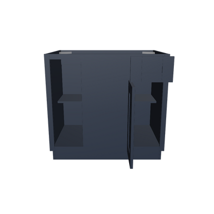 Blind Corner Base Kitchen Cabinet SCB36 Danbury Blue LessCare 36 in. width 34.5 in. height 24 in. depth