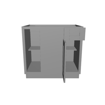 Blind Corner Base Kitchen Cabinet SCB36 Colonial Gray LessCare 36 in. width 34.5 in. height 24 in. depth