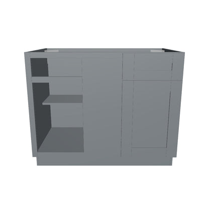 Blind Corner Base Kitchen Cabinet SCB42 Colonial Gray LessCare 42 in. width 34.5 in. height 24 in. depth