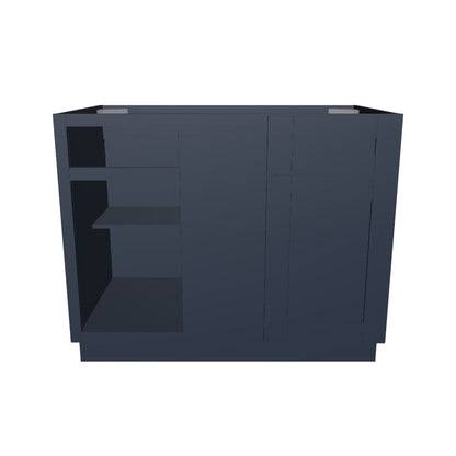 Blind Corner Base Kitchen Cabinet SCB42 Danbury Blue LessCare 42 in. width 34.5 in. height 24 in. depth