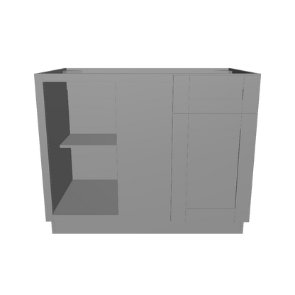 Blind Corner Base Kitchen Cabinet SCB42 Colonial Gray LessCare 42 in. width 34.5 in. height 24 in. depth