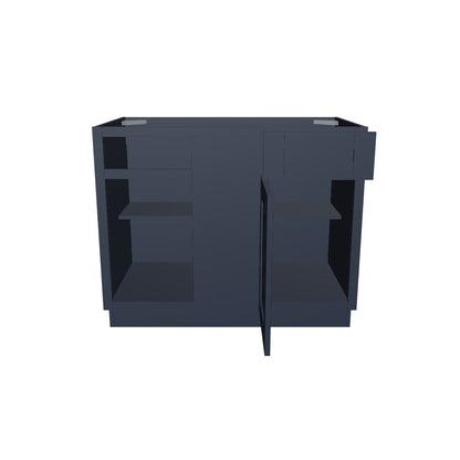 Blind Corner Base Kitchen Cabinet SCB42 Danbury Blue LessCare 42 in. width 34.5 in. height 24 in. depth