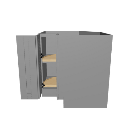 Lazy Suzan Base Kitchen Cabinet SCER33 Colonial Gray LessCare 34.5 in. height 33 in. depth