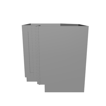 Lazy Suzan Base Kitchen Cabinet SCER33 Colonial Gray LessCare 34.5 in. height 33 in. depth