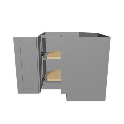 Lazy Suzan Base Kitchen Cabinet SCER36 Colonial Gray LessCare 34.5 in. height 36 in. depth