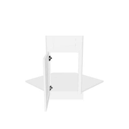 Sink Front Corner Base Kitchen Cabinet SFC36 Alpina White LessCare 34.5 in. height 36 in. depth