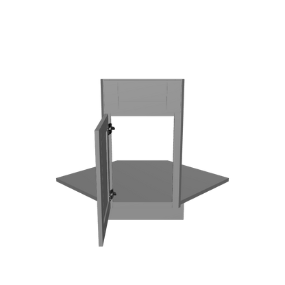 Sink Front Corner Base Kitchen Cabinet SFC36 Colonial Gray LessCare 34.5 in. height 36 in. depth