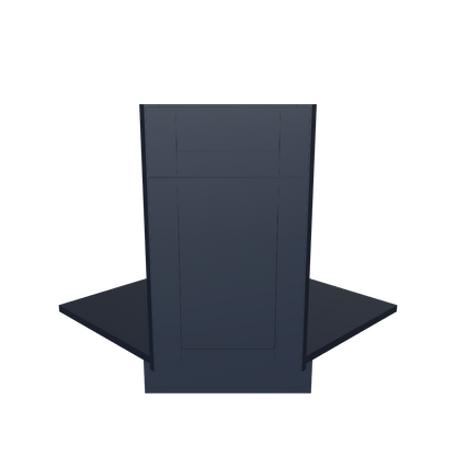 Sink Front Corner Base Kitchen Cabinet SFC36 Danbury Blue LessCare 34.5 in. height 36 in. depth