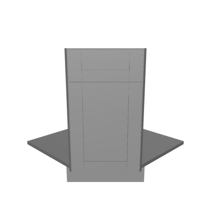 Sink Front Corner Base Kitchen Cabinet SFC36 Colonial Gray LessCare 34.5 in. height 36 in. depth