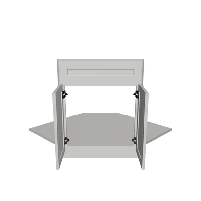 Sink Front Corner Base Kitchen Cabinet SFC42 Milan Pearl 34.5 in. height 42 in. depth