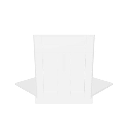 Sink Front Corner Base Kitchen Cabinet SFC42 Alpina White LessCare 34.5 in. height 42 in. depth