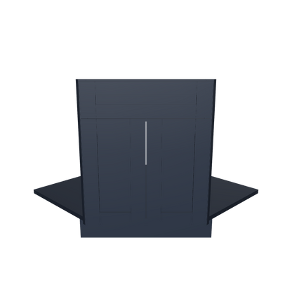 Sink Front Corner Base Kitchen Cabinet SFC42 Danbury Blue LessCare 34.5 in. height 42 in. depth