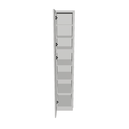 Utility Kitchen Cabinet U1584 Milan Pearl 15 in. width 84 in. height 24 in. depth