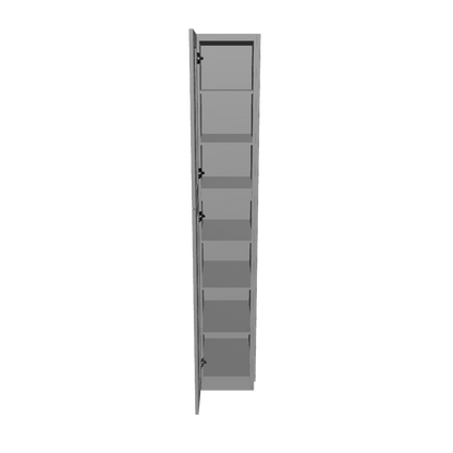 Utility Kitchen Cabinet U1590 Colonial Gray LessCare 15 in. width 90 in. height 24 in. depth